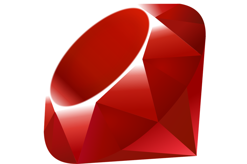 The logo of the Ruby computer language