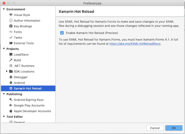 visual studio for mac xaml preview