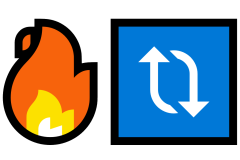 A flame emoji next to a reload emoji